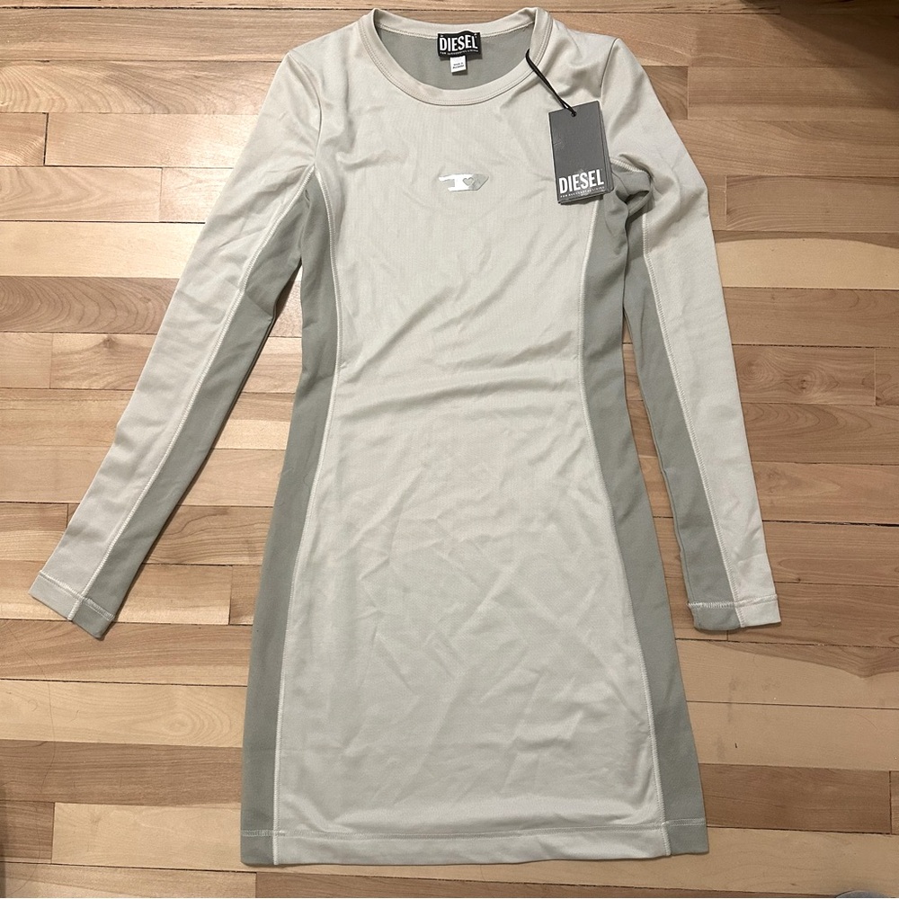 Diesel D-Ovald-Out Cream and Green Dress XS